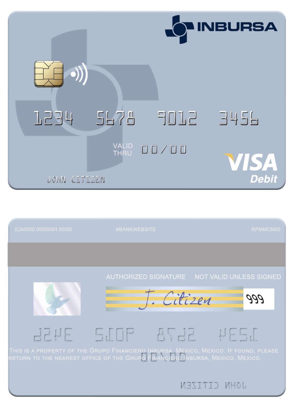 Mexico Grupo Financiero Inbursa visa debit card